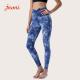220gsm Yoga Workout Leggings Naked Skin Tie Dye Gym Tights With Pockets