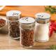 Lead Free Pepper Glass Spice Jar Kitchen Custom Logo With Stainless Steel Lid
