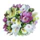 Most Popular Artificial Real Touch Wedding Bouquet Flower, White, Purple