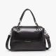 Ladies Black Lychee PU Leather Handbags With Strap Shoulder Bags