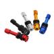 Colorful Aluminium Car Tyre Valve Stem Straight Mouth With Black Dust Caps