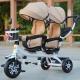 Stylish Two Seat Baby Twin Tricycle Stroller Double Stroller Tricycle 30kg Max Load