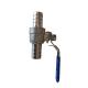 Silver WZ 1/2 Stainless Steel 304 2PC Barbed Hose Ball Valve with Thread SS Threaded Hose Ball Valve