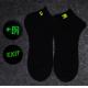 Custom Design Ankle Length Socks Luminous Letter Novelty Men Cotton Socks