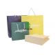 Packaging Kraft Paper Shopping Bags With Handles Colored Customized Logo