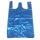 OEM Blue Vest Style Plastic Carrier Bags 0.03mm Thickness Large Plastic Grocery Bags