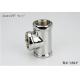 TLC-1517 1/2-2Female brass tee chrome plated NPT copper fittng water oil gas mixer matel plumping joint