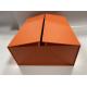 Orange Collapsible Paper Box CMYK Rectangular Cardboard Box With Lid