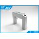 304 stainless steel waist high turnstile with rfid / barcode / fingerprint