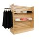 Commercial Garment display rack / MDF four side retail clothes display stand hangers