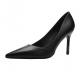 8666-13 Korean fashion pointed shallow mouth high heels nightclub thin sexy single shoes stiletto professional OL women'