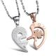 New Fashion Tagor Jewelry 316L Stainless Steel couple Pendant Necklace TYGN078