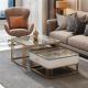 SEDIA White Square Marble Top Coffee Table For Apartment