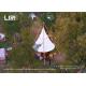 Bamboo Tipi Tent Structure With Primitive Conic Fir Pole And Waterproof Canvas