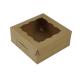 Kraft Paper Food Grade Bakery Cake Box Packaging With Clear Pvc Window