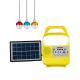 Painted Matte Portable Solar Home Lighting System 5W 3PCS LED Bulb With Solar Panel