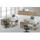 modern 2 seater office wooden staff workstation desk furniture in warehouse