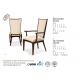 Banquet Classical Fabric Hotel Dining Chairs With Arms / Hardwood