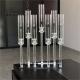 7 Arms Crystal Taper Candle Holders Event Table Decorations With Glass Tubes 50cmx70cm