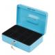 Factory Sales Blue Color 10 Metal Cash Box With  Key Lock Money Coin Safe Box