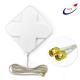 White ABS 35dBI SMA Male TS9 Panel Antenna for 4G LTE Modem Wifi Router