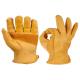 Construction Leather Safety Gloves , Split Leather Work Gloves S - 2XL