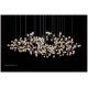 White Magnolia Flower Glass Chandelier Customized For High-End Hotel Banquet Hall