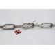 SUS 304 316 Stainless Steel DIN763 Welded Long Link Chain diameter 3mm