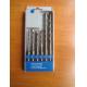 6-piece SDS-plus hammer drill set in Plastic box, single or cross tip
