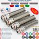 Flexible Cable Gland Metric Nickel-Plated Brass Waterproof IP68 with Spiral Anti
