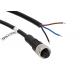 Stright M12 5pin 3 wire 5M female cable assemblies PVC Jacket for use with Industrial Sensor