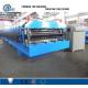 0.3-0.8mm Thickness Double Layer Roll Forming Machine with PLC Control System in Blue