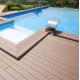 DIY Light Grey Deep Embossed Co-extruded Swimming Pool Waterproof Planks Exterior Piso Wpc Decking