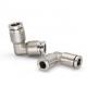 304L One Touch Elbow Push In To Connect Pneumatic Fittings Pneumatic Stainless Steel 90 Right Angle Joint