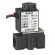 PP Black 2 Way Mini Solenoid Valve Direct Acting NC 1 / 8  - 1 / 4   DC24V 12V