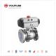Industrial PFA Lined CF8M Ball Valve SS304 PTFE Lined Paper Making