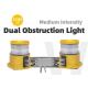 OM2K-D 220V Flashing Double Obstruction Light ICAO Type A/B
