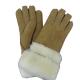 Professional Factory Winter Cheap Sex Girls gloves leather with Fur cuff