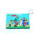 Blue red pvc cartoon card holder with ball chains for bank card business card