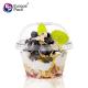 Food grade plastic packaging 120ml PET clear yogurt cup with dome lid