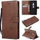 Sony XZ2 Pure Color Leather Wallet Protective Case with Card Slots
