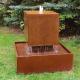 Garden Decorative Water Cubic Block Corten Steel Floating Water Feature