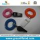 Wrist Coil Strap Spiral Key Holder W/Promotional Plastic Whistle