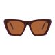 Cat Eye sun blocking sunglasses Vintage Narrow Square Eyeglasses Acetate Frame 54mm