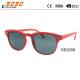 2018 new design sunglasses with plastic frame,UV 400 protection lens,red color