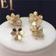 Van Cleef & Arpels Frivole earrings small model yellow gold round diamonds VCARB65700