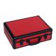 Red Aluminum Tool Box With PU leather For Carrying Tools Aluminum Tool Storage Cases