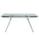 Modern dining room Rectangular Shape Glass Top SS Dining Tables