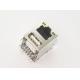 1X1 Port Tab Down Gigabit Female Magnetic RJ45 Jack