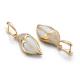 Hot Sale 18K Yellow  Daimonds White Agate Drop Dangle Earrings for Women Gift ( GDE024)